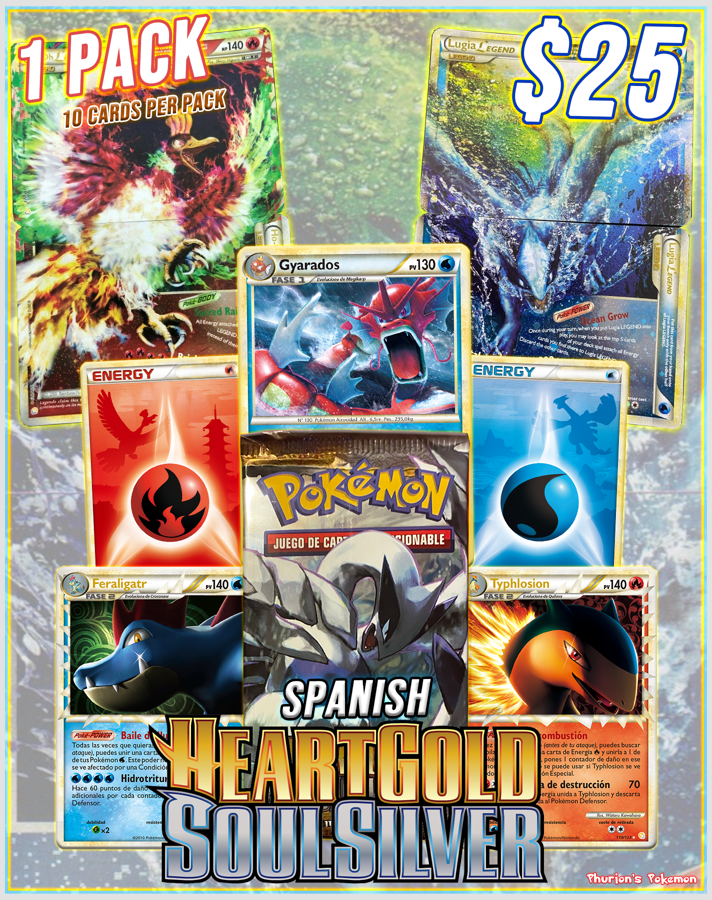 heart gold soul silver spanish booster box Pokemon TCG Heart Gold Soul Silver