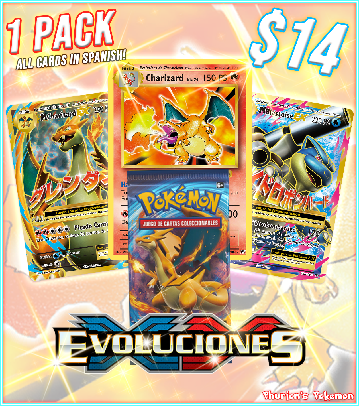 SPANISH XY Evolutions 1x Pack (Personal Break) – Phurion