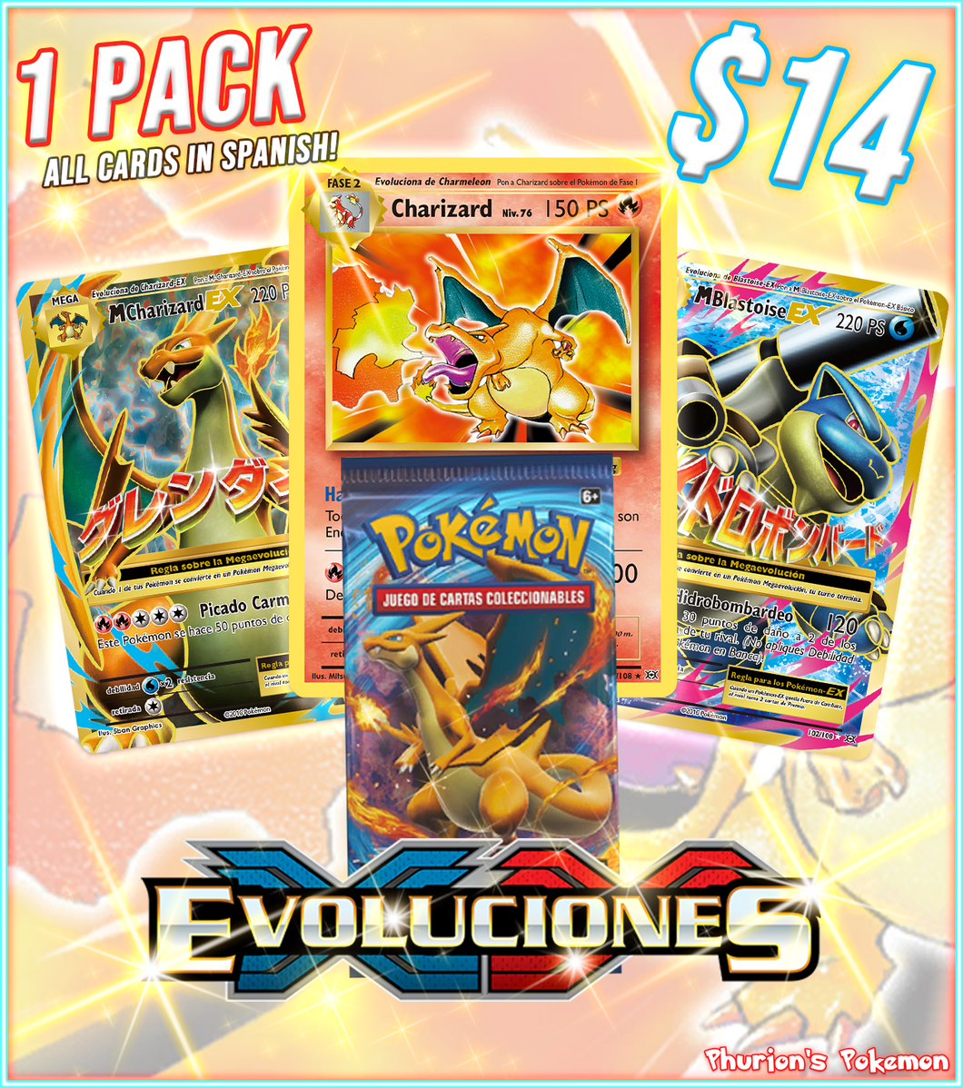 SPANISH XY Evolutions 1x Pack (Personal Break)