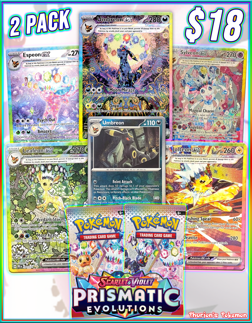 Prismatic Evolutions 2x Pack (Personal Break) Phurion Prismatic Evolutions 2x Pack (Personal Break) Phurion
