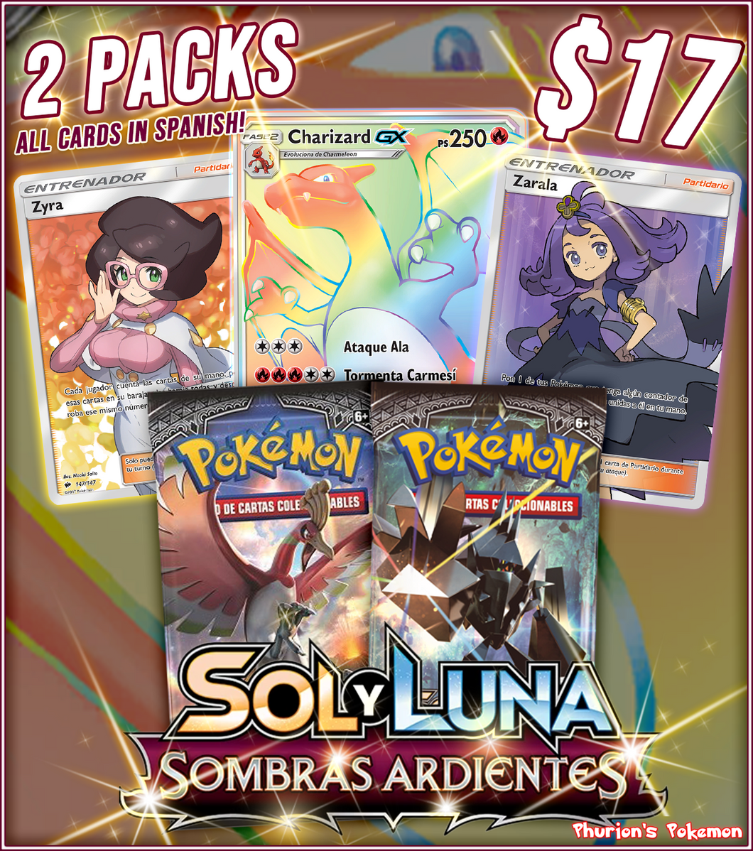 SPANISH Burning Shadows 2x Pack (Personal Break)