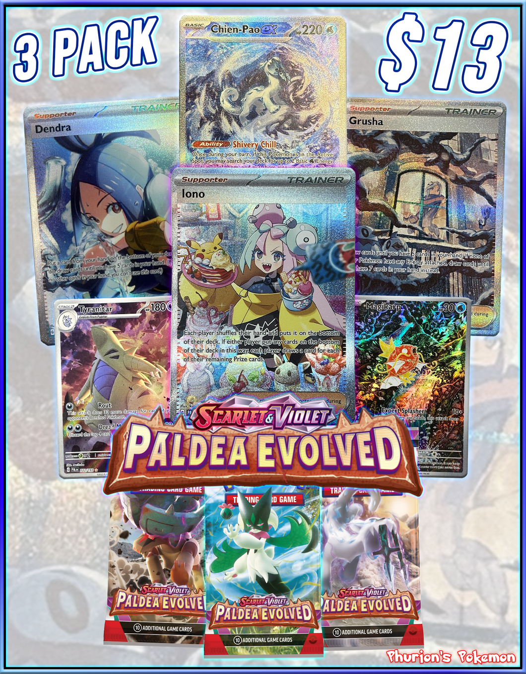 Paldea Evolved 3x Pack (Personal Break)