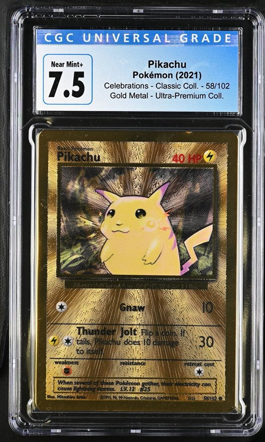 CGC 7.5 Gold Metal Pikachu (Graded Card)