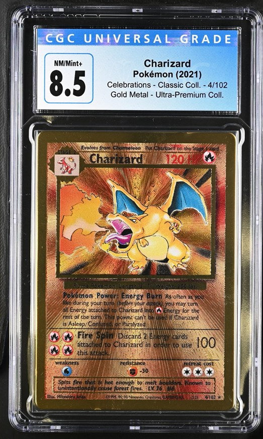 CGC 8.5 Gold Metal Charizard (Graded Card) – Phurion