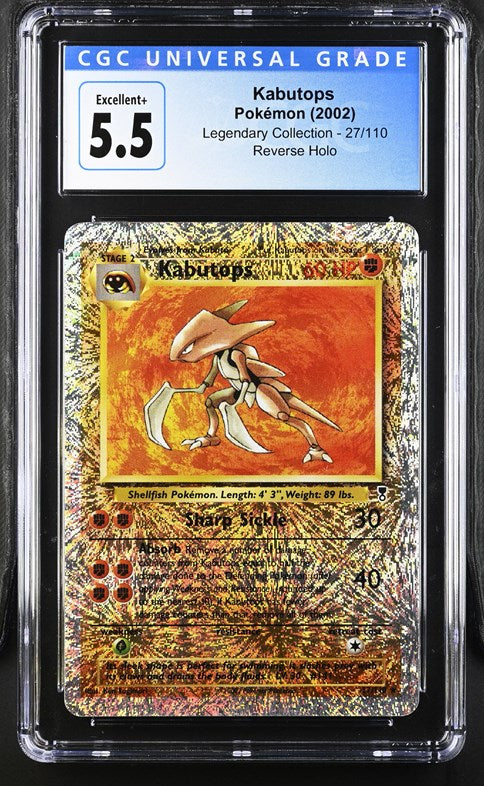 kabutops holographic pokemon card CGC 5.5 Kabutops Firework Reverse Holo (Graded Card)