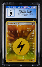 Load image into Gallery viewer, CGC 9 Lightning Energy Holo (Graded Card)
