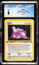 Load image into Gallery viewer, CGC 6 Ditto 1st Edition Holo (Graded Card)
