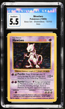Load image into Gallery viewer, CGC 5.5 Shadowless Mewtwo Holo (Graded Card)
