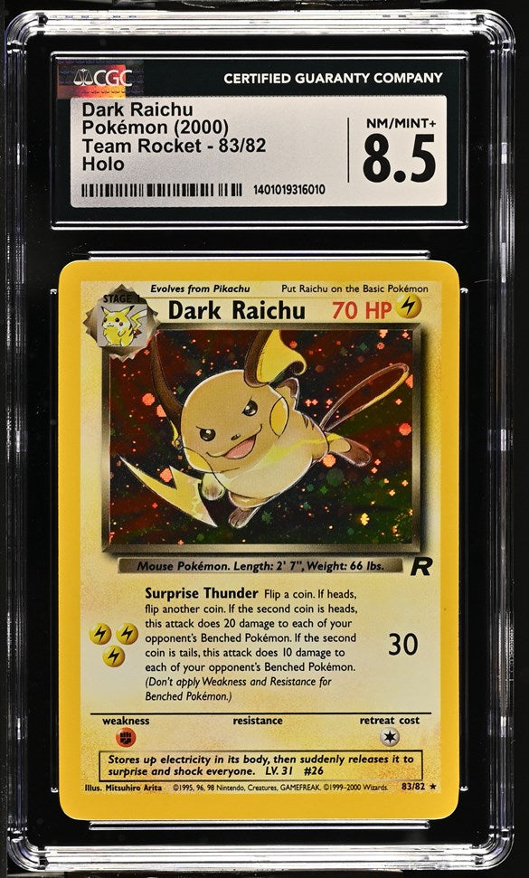 CGC 8.5 Dark Raichu Holo (Graded Card)