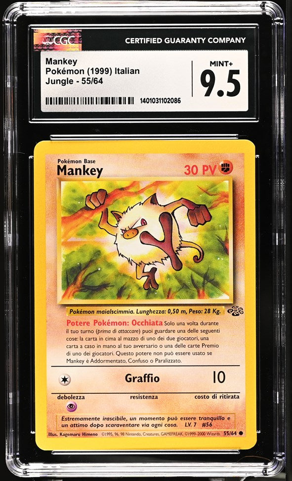 CGC 9.5 ITALIAN Mankey Common (Graded Card)