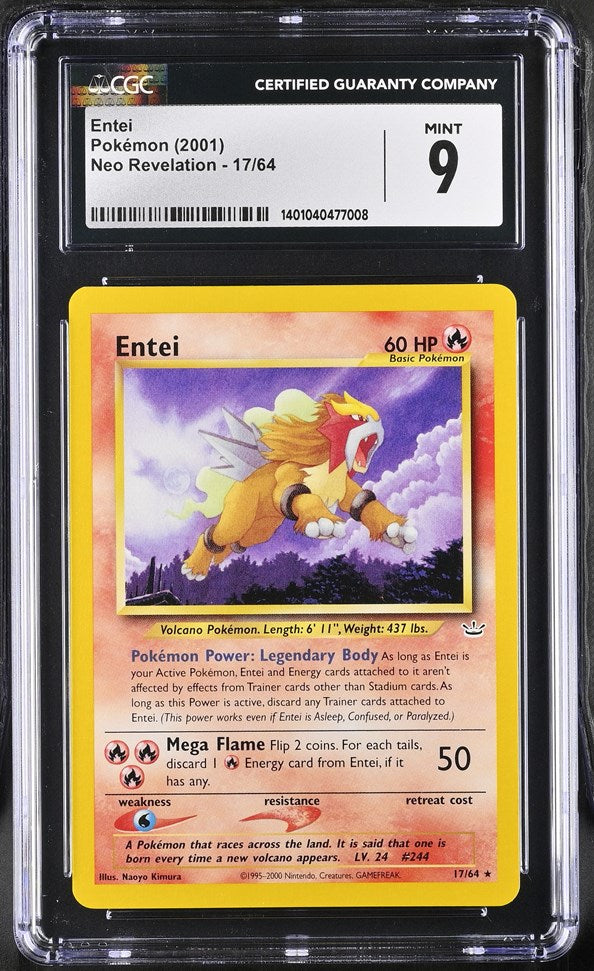 CGC 9 Entei Non Holo Rare (Graded Card) Phurion CGC 9 Entei Non Holo Rare (Graded Card) Phurion