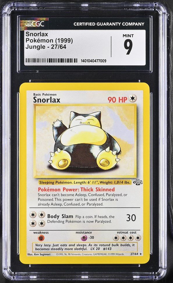 CGC 9 Snorlax Non Holo Rare (Graded Card) Phurion CGC 9 Snorlax Non Holo Rare (Graded Card) Phurion