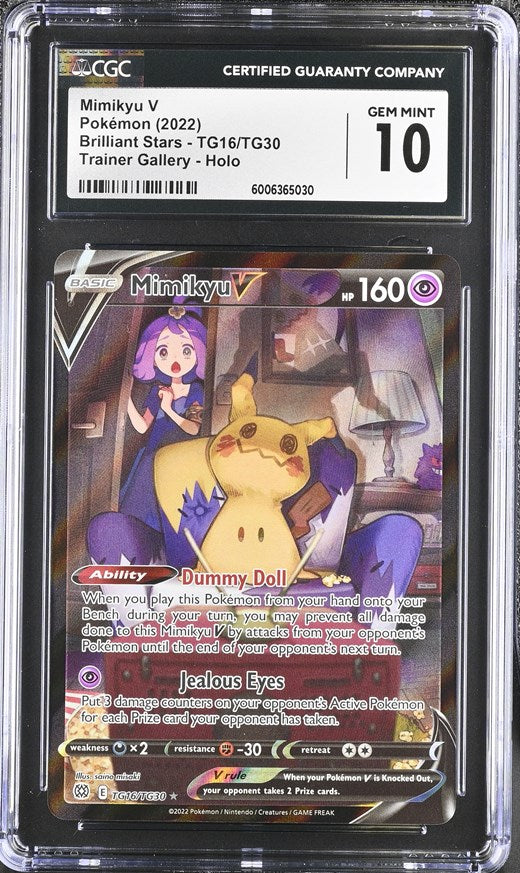 CGC GEM 10 Mimikyu V Full Art Trainer Gallery (Graded Card)