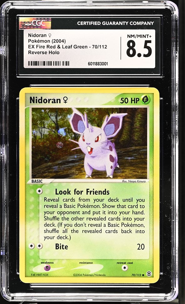 CGC 8.5 Nidoran ♀ Energy Reverse Holo (Graded Card)