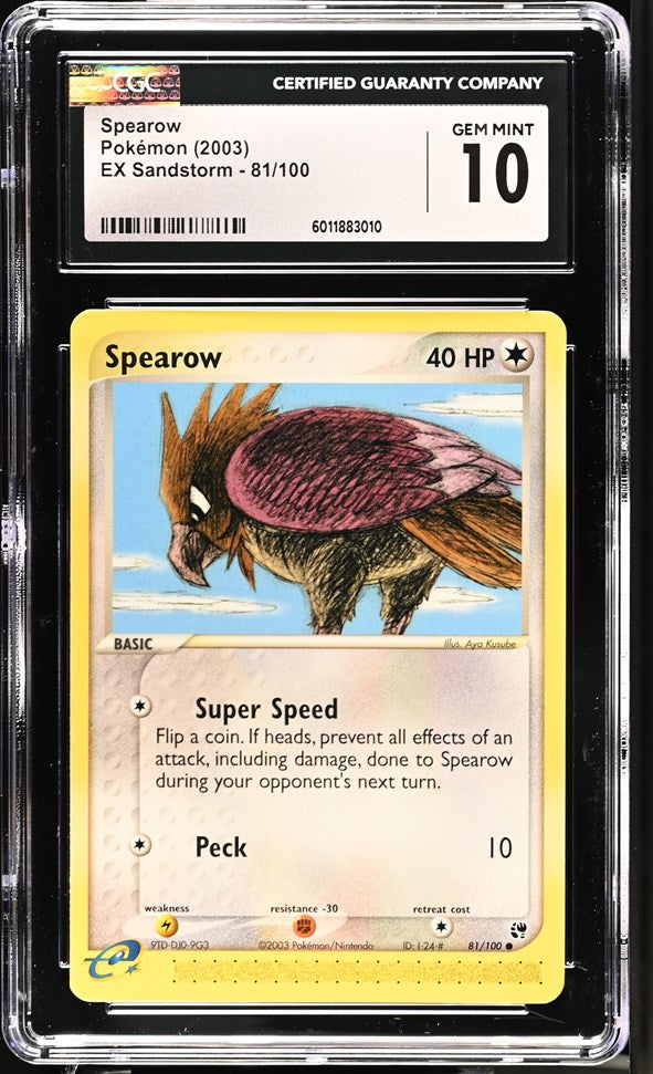 CGC GEM 10 Spearow EX Sandstorm (Graded Card)