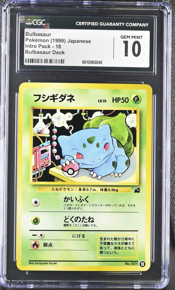 CGC GEM 10 Japanese Bulbasaur #18 VHS Intro (Graded Card) – Phurion