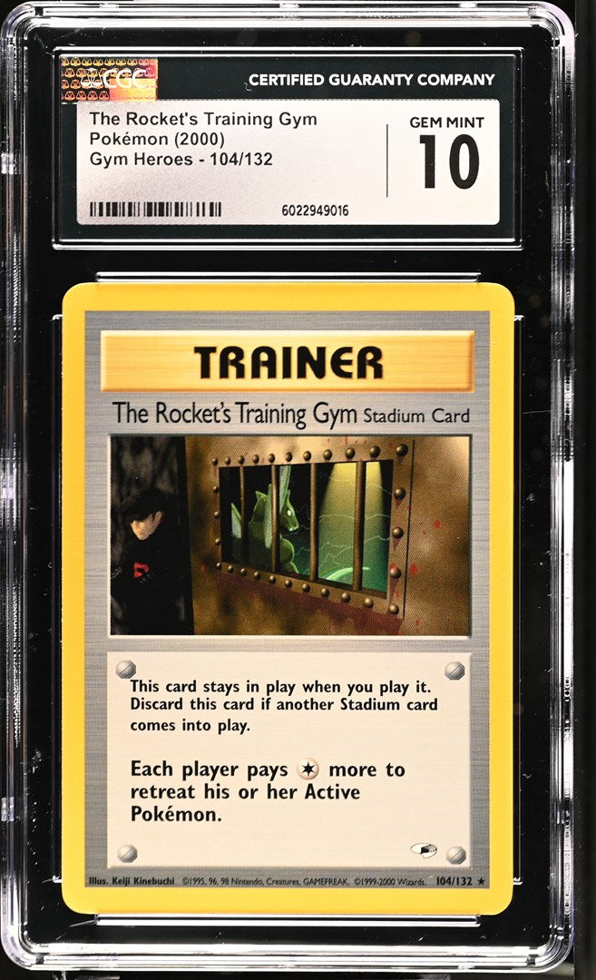 CGC GEM 10 The Rocket's Training Gym Rare (Graded Card)
