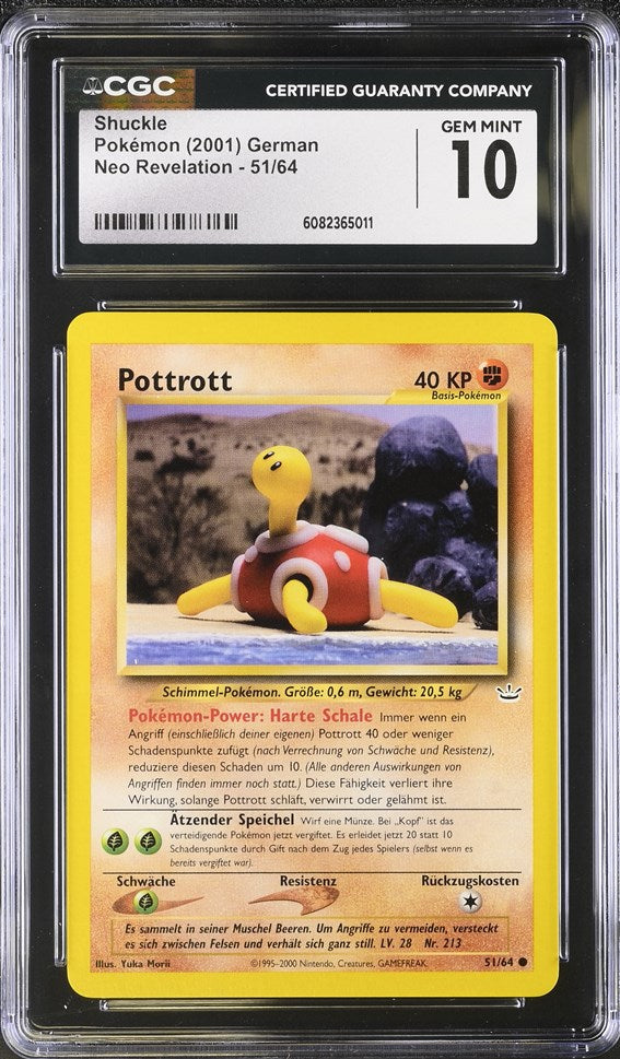 shiny shuckle pokemon card CGC GEM 10 German Neo Revelation (Graded Card) – Phurion Features the iconic Pokemon Full Art Squirtle Pokemon Size:18