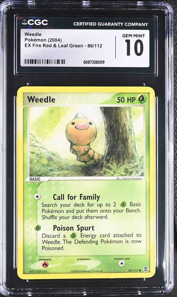CGC GEM 10 Weedle FRLG (Graded Card)