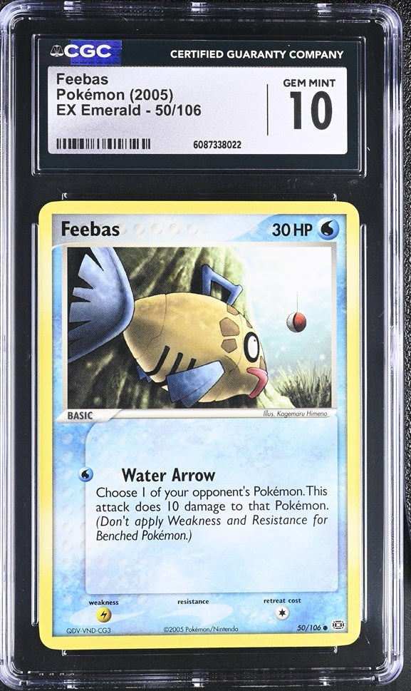 CGC GEM 10 Feebas EX Emerald (Graded Card)