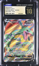 Load image into Gallery viewer, CGC PRISTINE 10 Rayquaza V Full Art (Graded Card)
