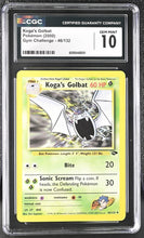 Load image into Gallery viewer, CGC GEM 10 Koga's Golbat Gym Challenge (Graded Card)
