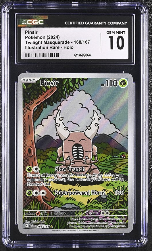 CGC GEM 10 Pinsir Illustration Rare (Graded Card)  Phurion