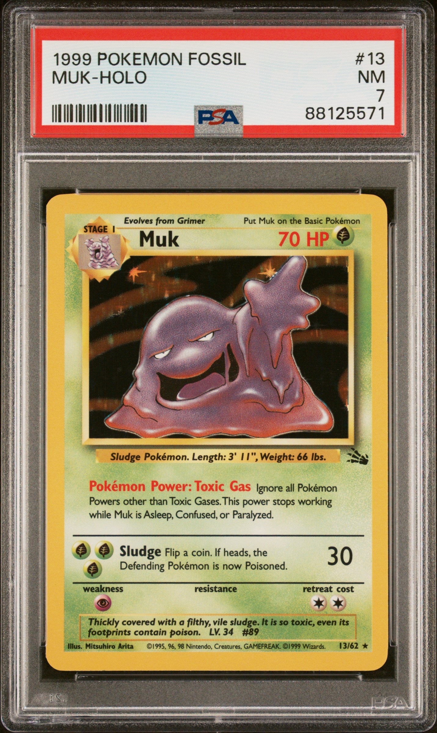PSA 7 Muk Fossil Holo (Graded Card)