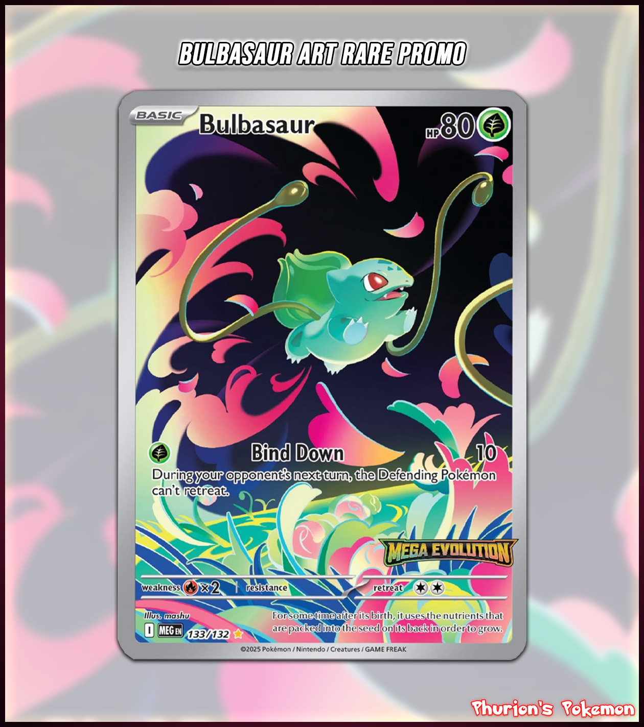 Bulbasaur STAMPED Art Rare Box Topper Promo (Singles) (Promos)