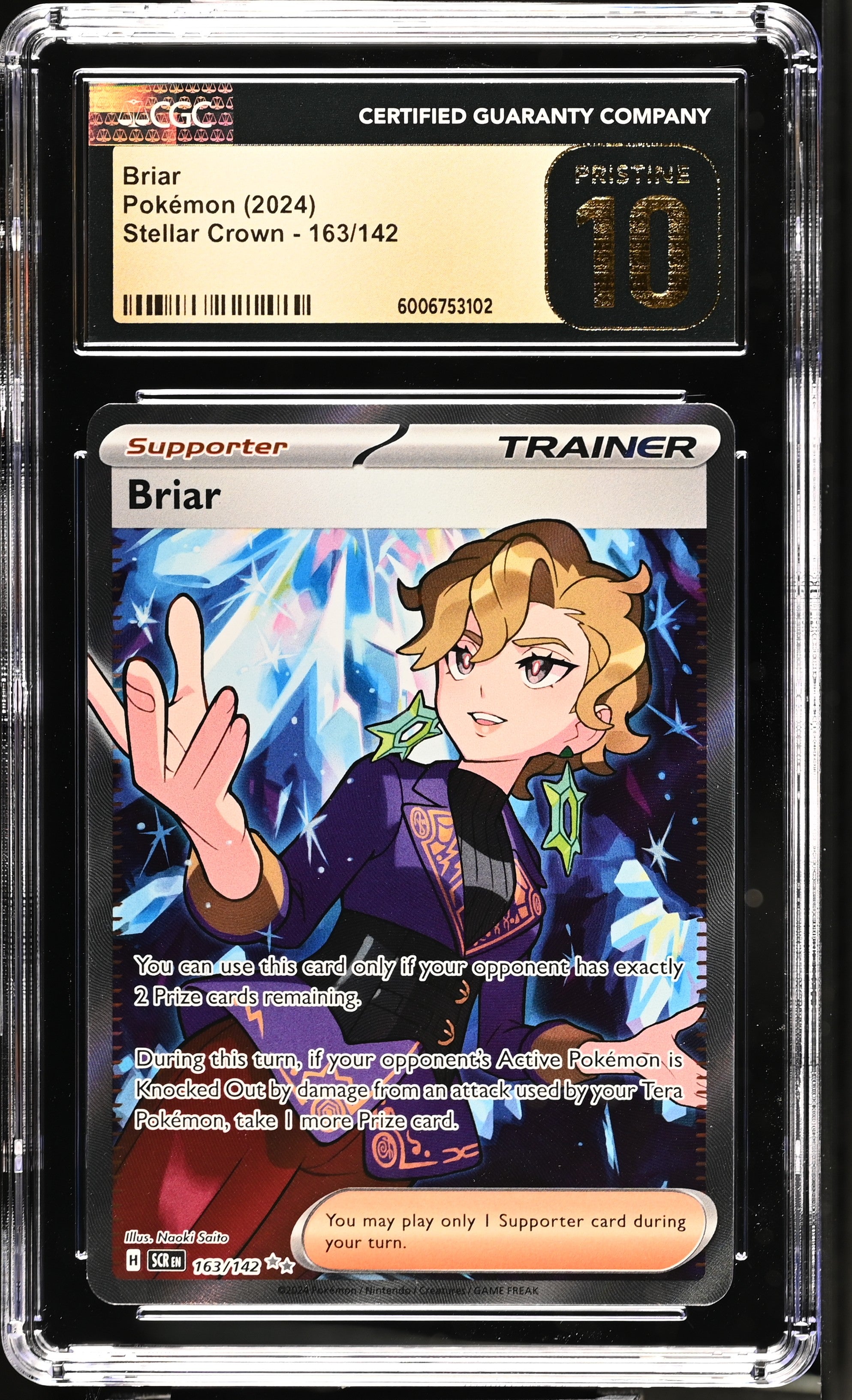 CGC PRISTINE 10 Briar Full Art Trainer (Graded Card) – Phurion