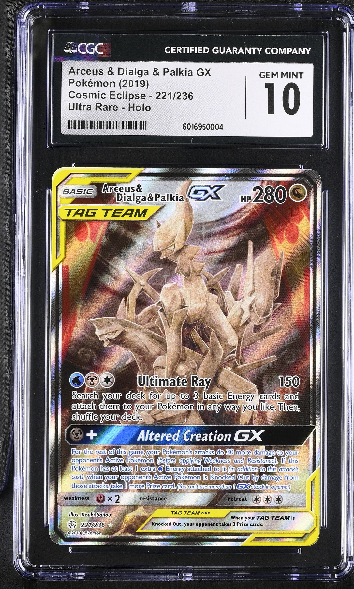 CGC GEM 10 Arceus & Dialga & Palkia GX Alt Art (Graded Card)