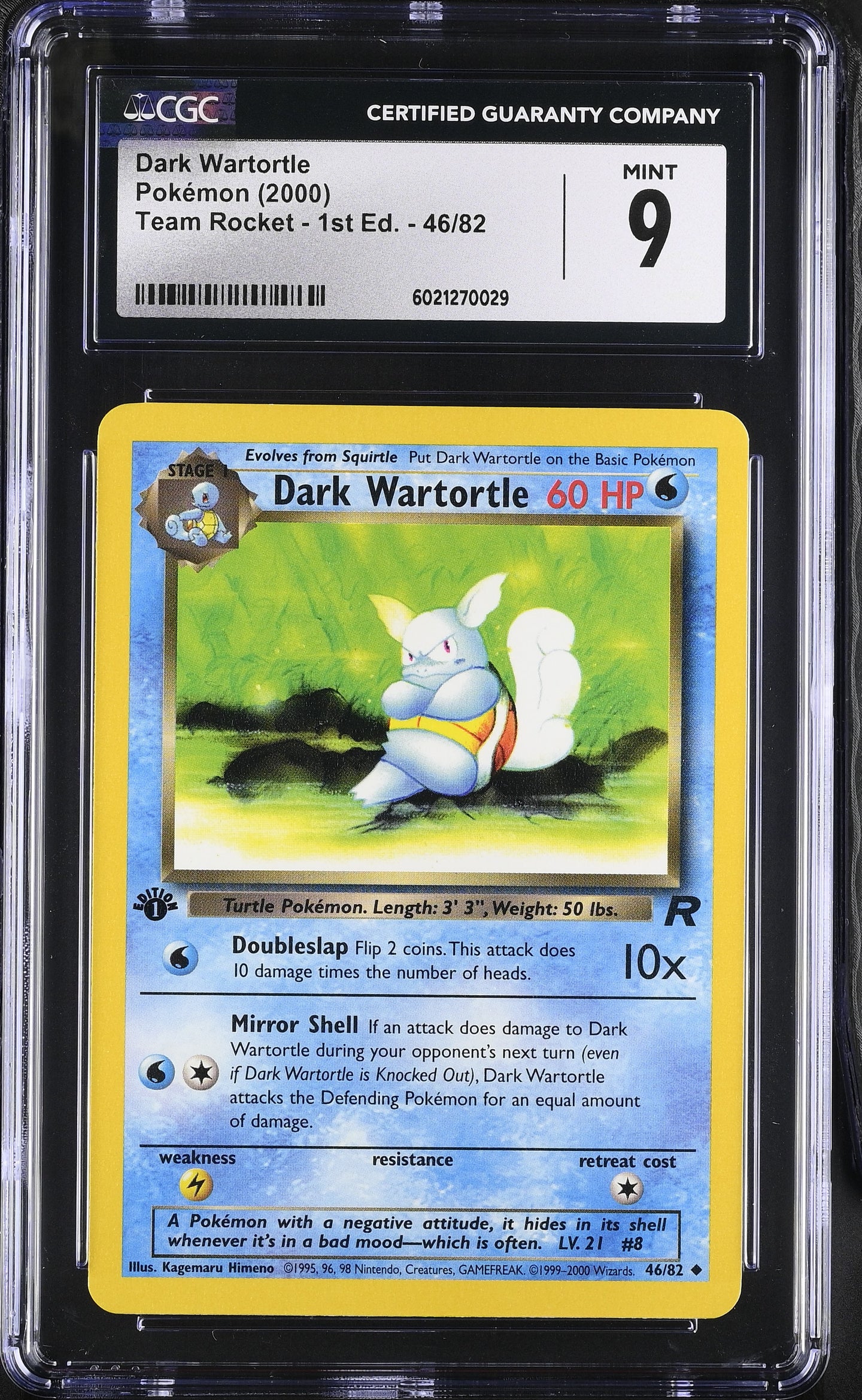 CGC 9 Dark Wartortle 1st Edition (Graded Card)