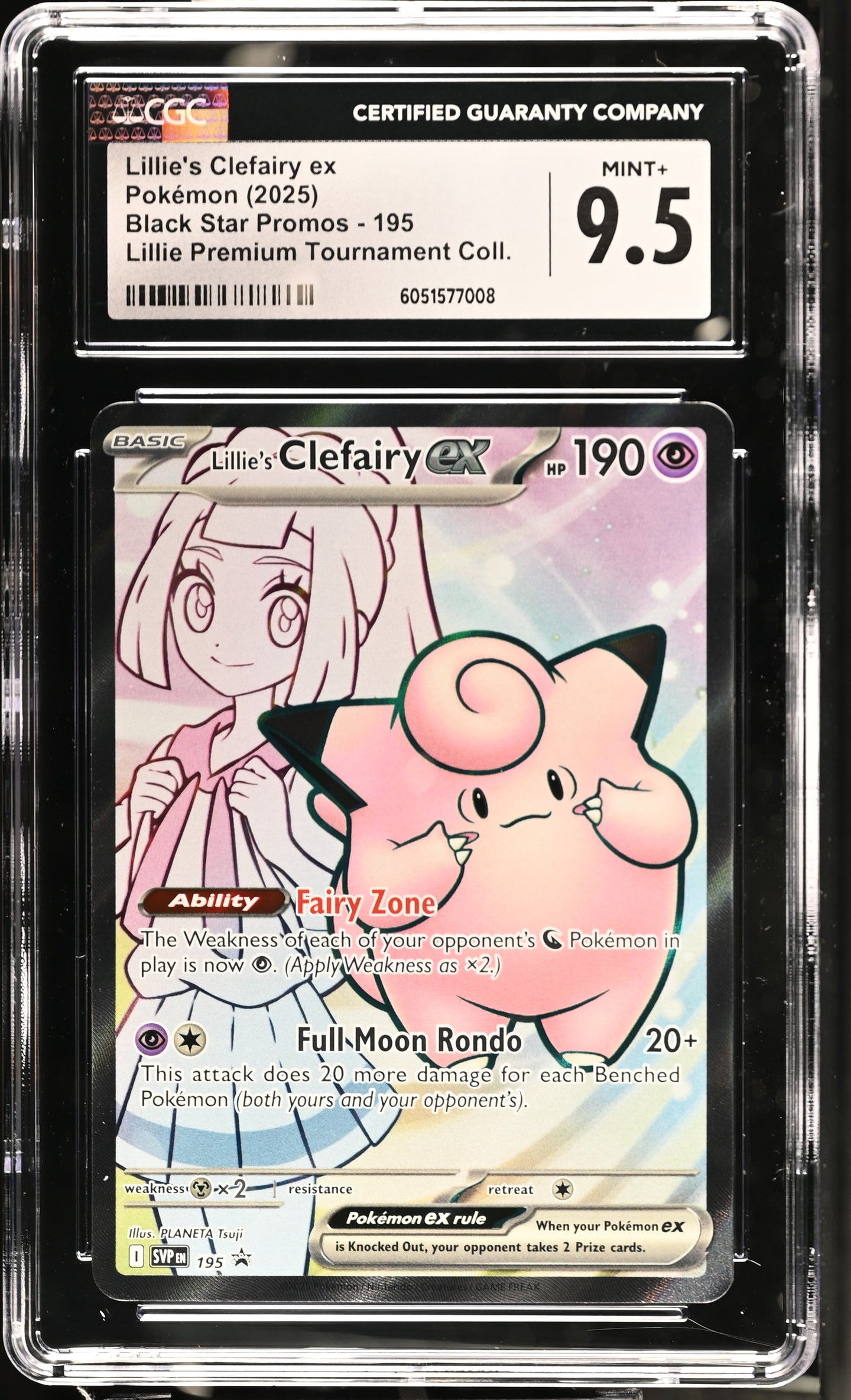 CGC 9.5 Lillie's Clefairy ex Full Art Promo (Graded Card)