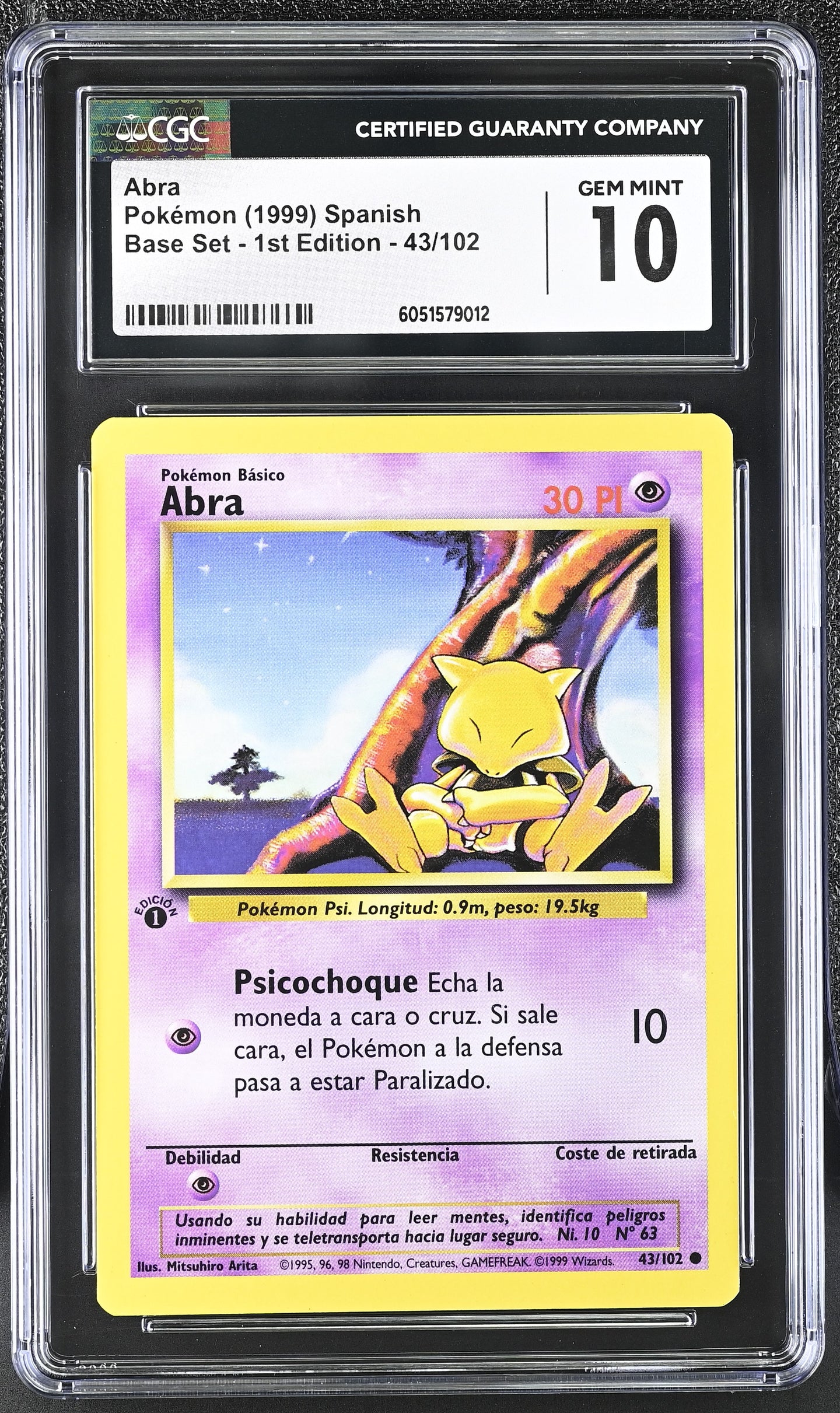 CGC GEM 10 SPANISH Abra 1st Edition Base Set (Graded Card)