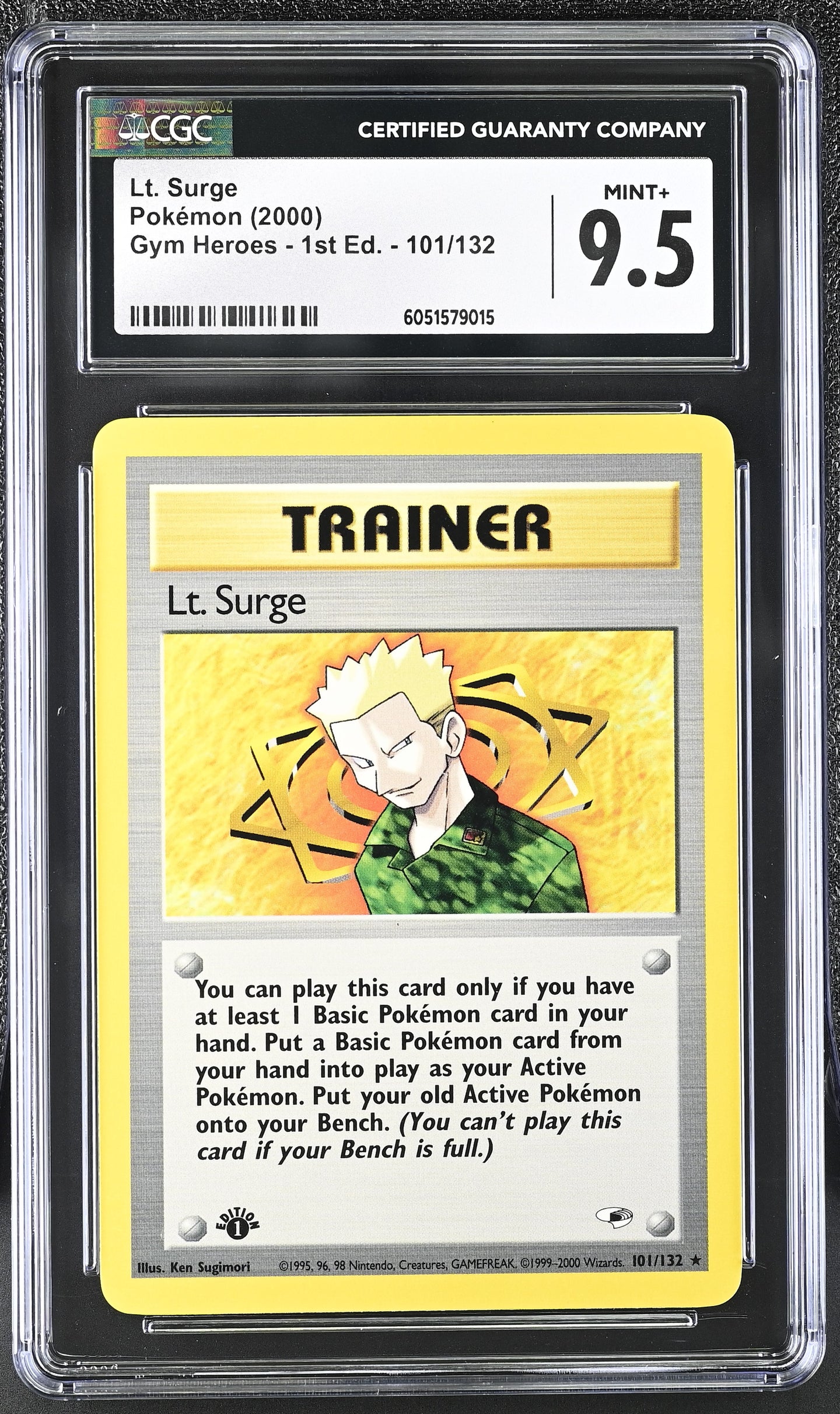 CGC 9.5 Lt. Surge Trainer Rare 1st Edition (Graded Card)