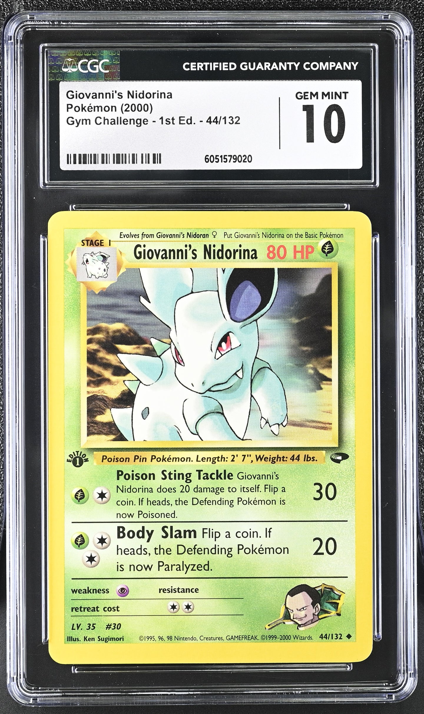 CGC GEM 10 Giovanni's Nidorina 1st Edition (Graded Card)