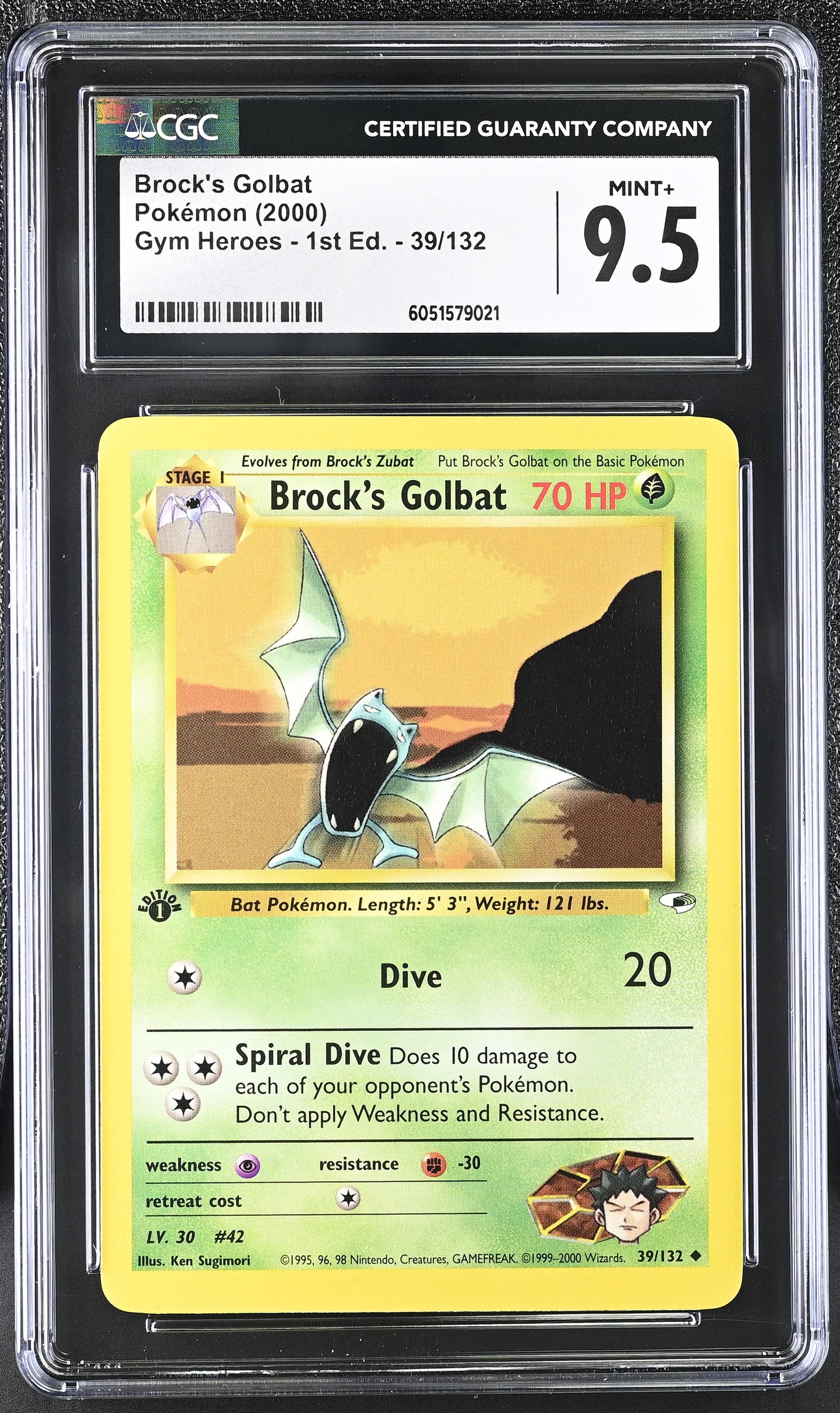 CGC 9.5 Brock's Golbat 1st Edition (Graded Card)