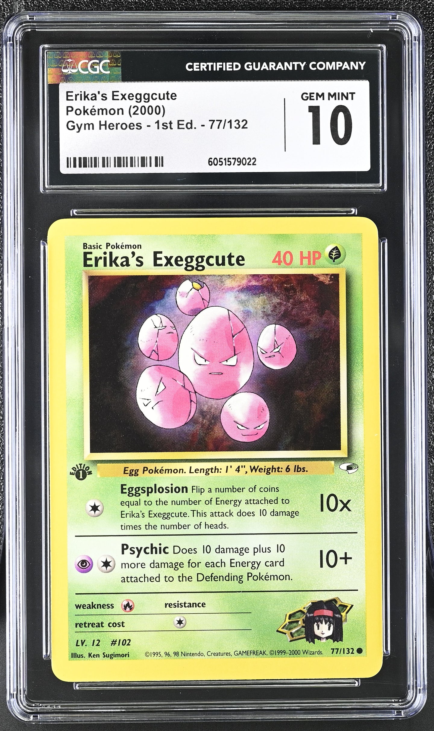 CGC GEM 10 Erika's Exeggcute 1st Edition (Graded Card)