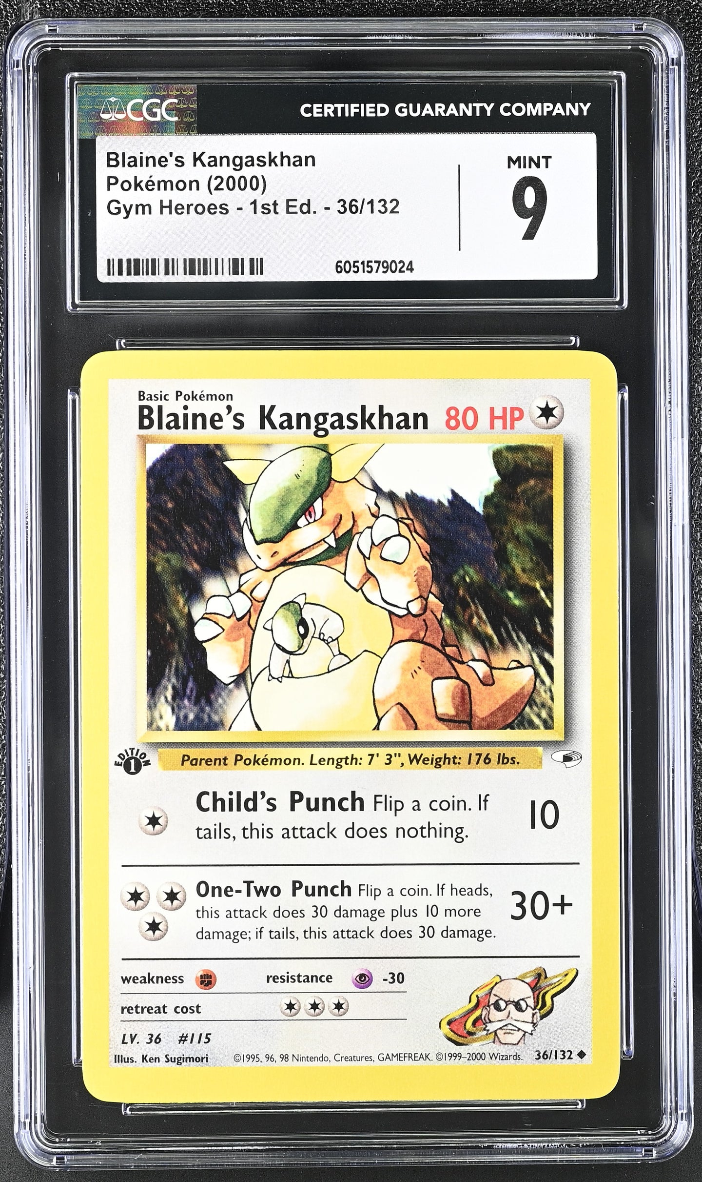 CGC 9 Blaine's Kangaskhan 1st Edition (Graded Card)