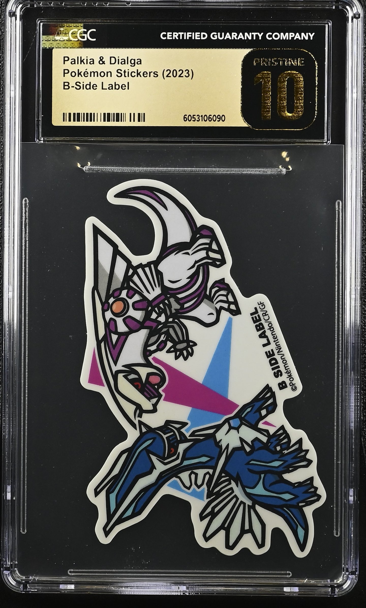 CGC PRISTINE 10 Japanese Palkia & Dialga B-Side Sticker (Graded Card)