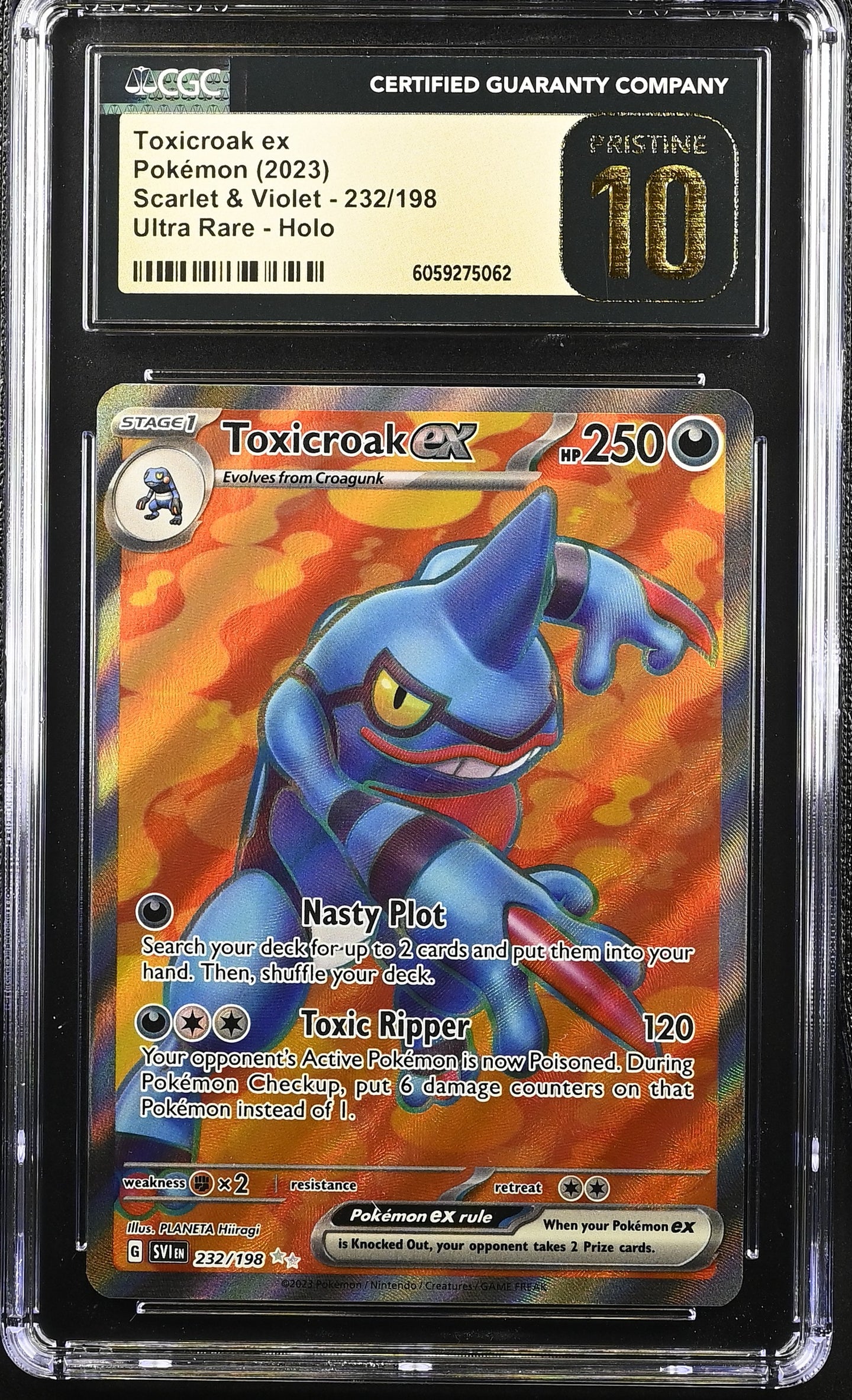 CGC PRISTINE 10 Toxicroak ex Full Art (Graded Card)