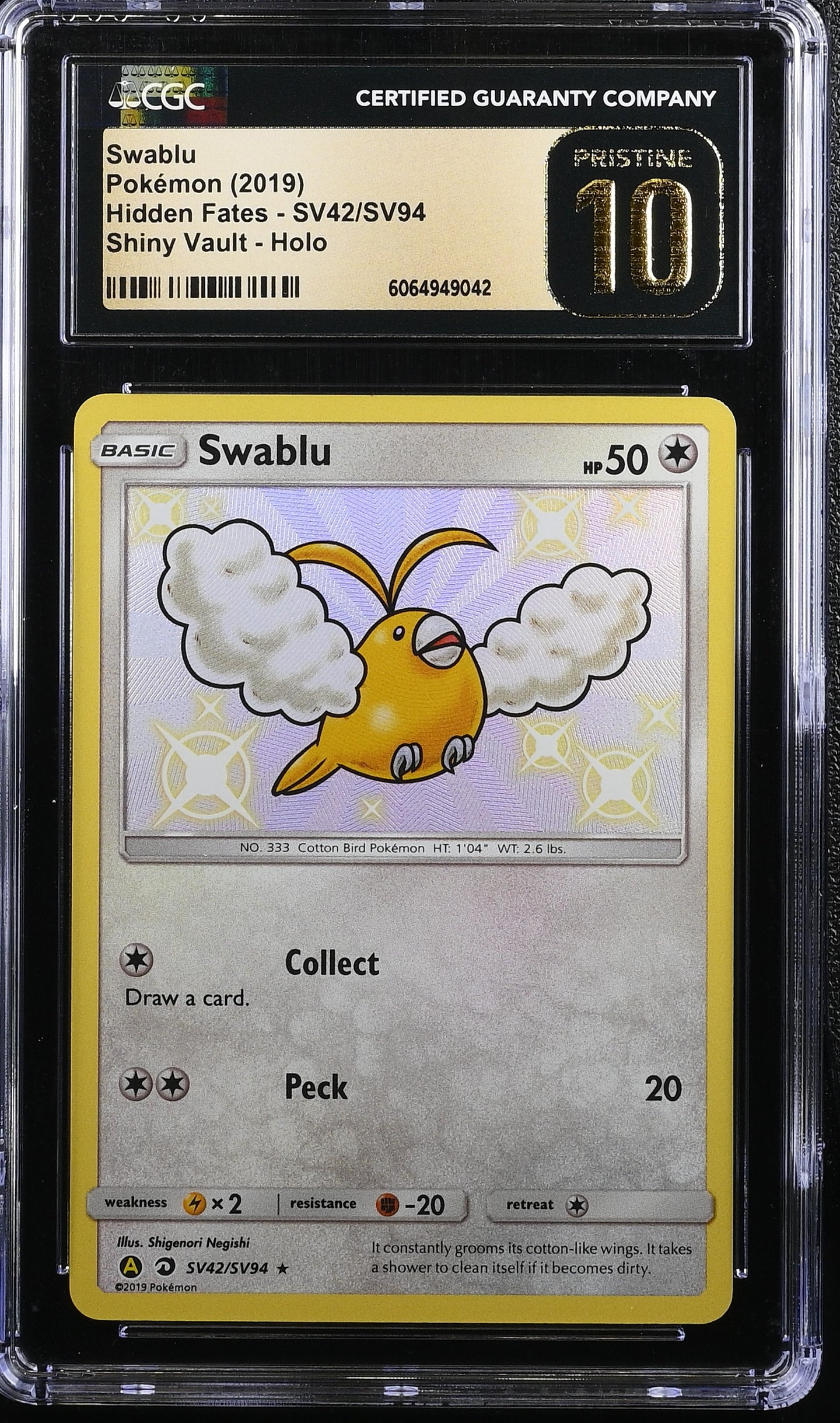 CGC PRISTINE 10 Swablu Baby Shiny (Graded Card)