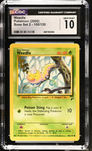 Load image into Gallery viewer, CGC GEM 10 Weedle Base 2 (Graded Card)

