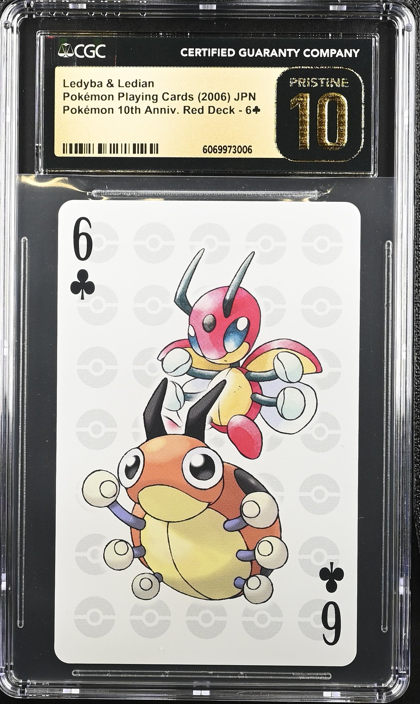 CGC PRISTINE 10 Japanese Ledyba & Ledian Playing Card (Graded Card)