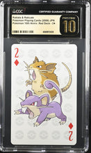 Load image into Gallery viewer, CGC PRISTINE 10 Japanese Rattata &amp; Raticate Playing Card (Graded Card)
