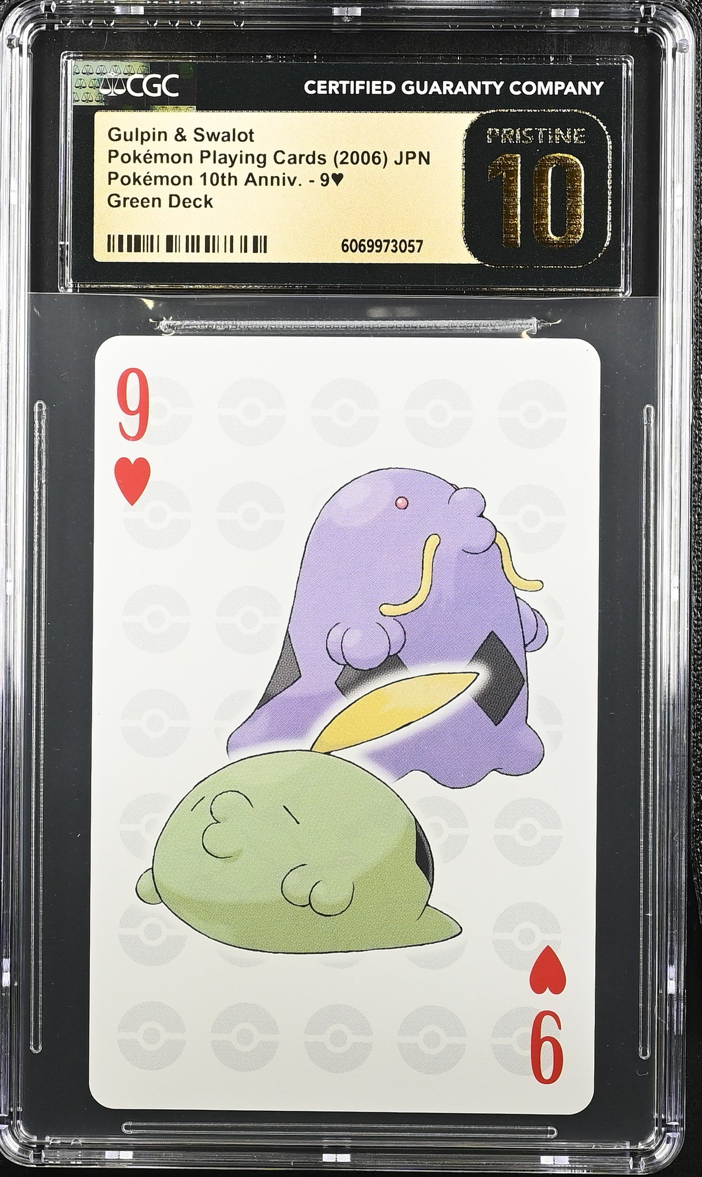 CGC PRISTINE 10 Japanese Gulpin & Swalot Playing Card (Graded Card)