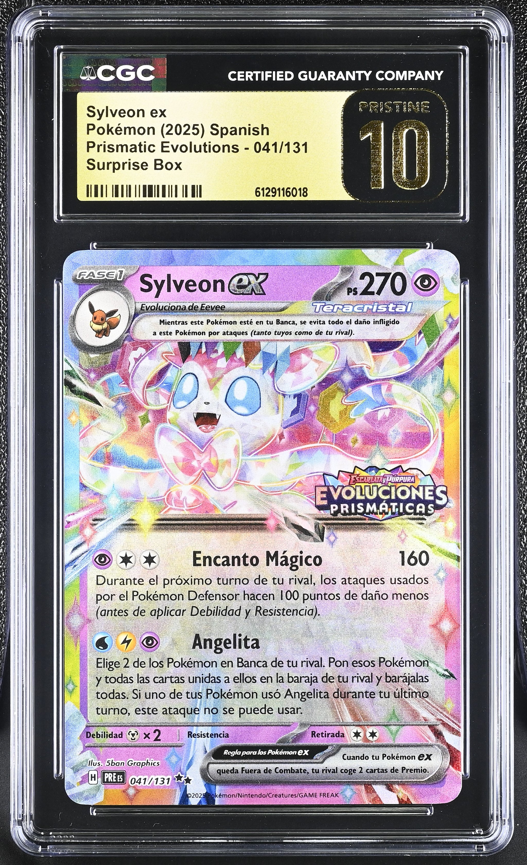 sylveon graded card CGC PRISTINE 10 SPANISH ex Stamped Prismatic Promo (Graded Car – Phurion Booster Box:Little Dinosaur-W6T2 MD] November 7th Forbidden Colorless Magical Charm (160) 2026-08
