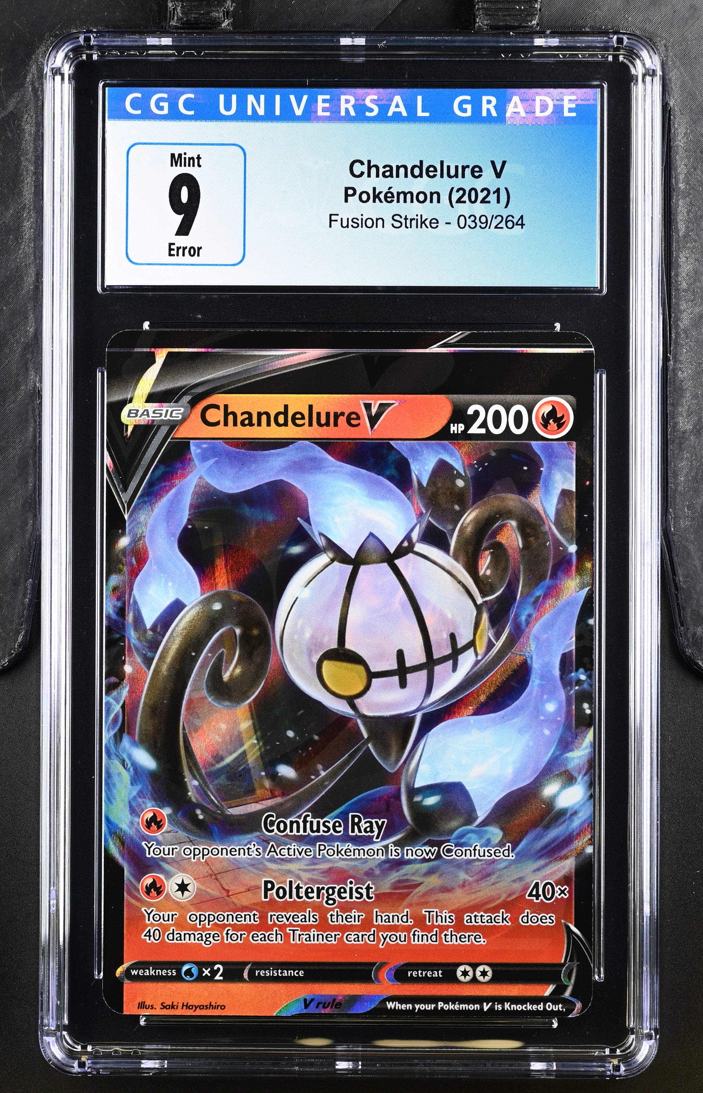 CGC 9 ERROR Chandelure V Misalignment (Graded Card) – Phurion