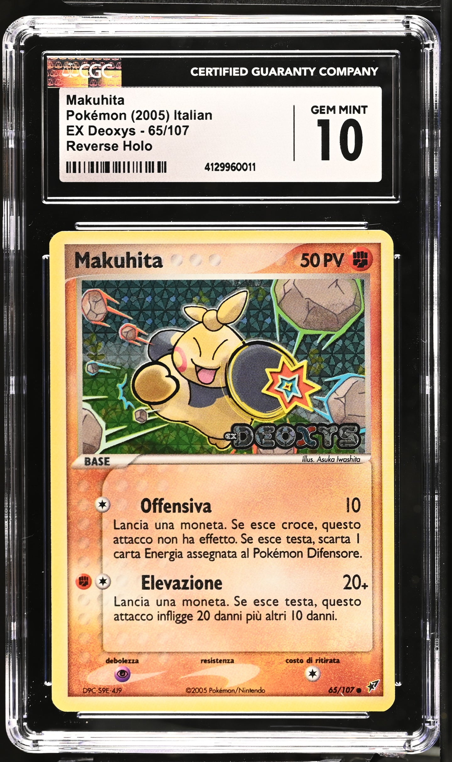 CGC GEM 10 Italian Makuhita Prism Reverse Holo (Graded Card) Phurion CGC GEM 10 Italian Makuhita Prism Reverse Holo (Graded Card) Phurion