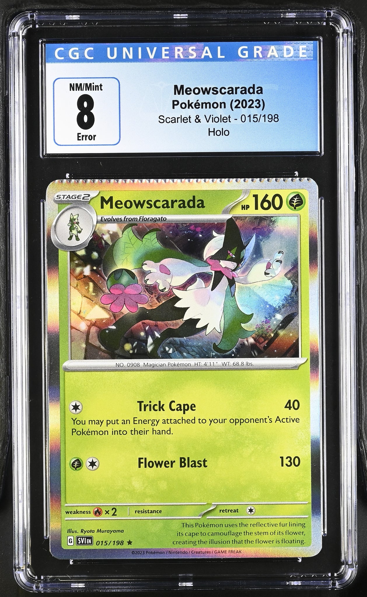 CGC 8 ERROR Meowscarada Partial Crimp Holo (Graded Card) – Phurion